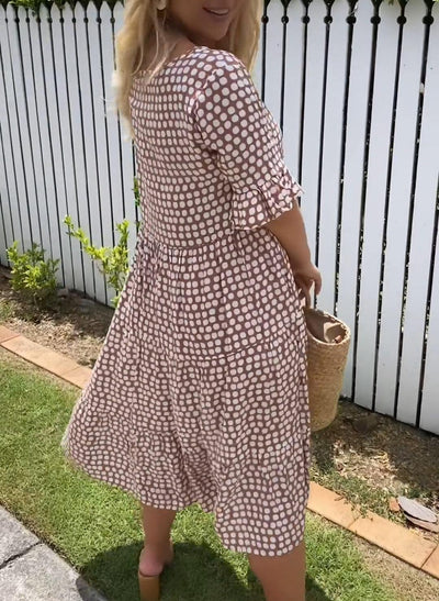 Dolores - Vestido midi de manga corta