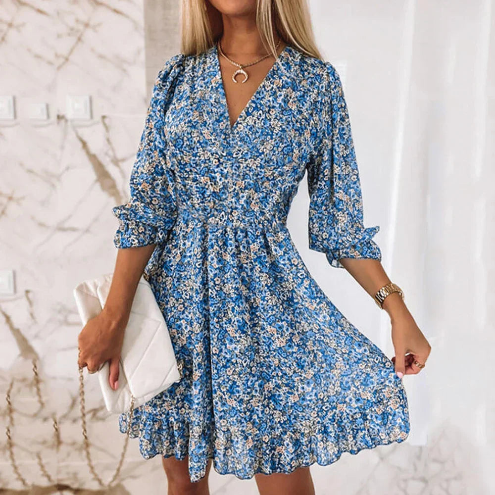 Vestido de verano con estampado de flores