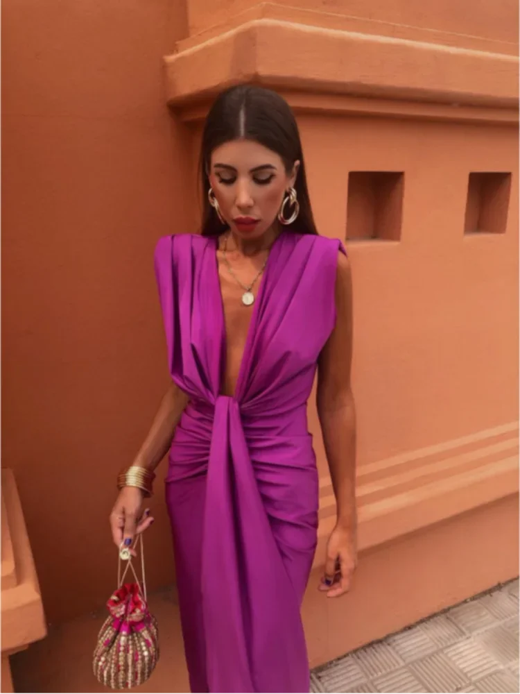 Ágata - Vestido de Fiesta con Escote Profundo