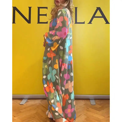 Severina - Elegante vestido con estampado de flores