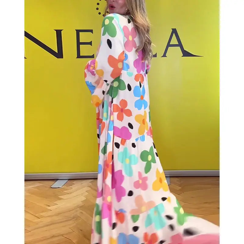 Severina - Elegante vestido con estampado de flores